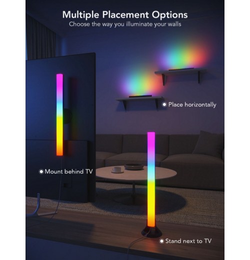 RGBIC TV Light Bars Designed for 55-75 inch Televisions